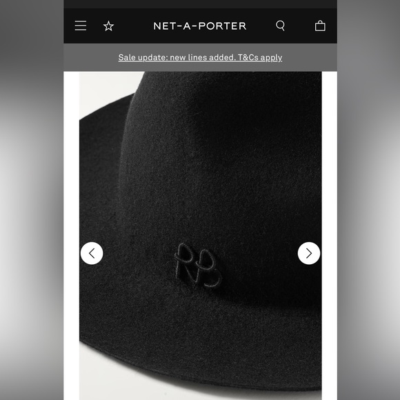 Current Season Ruslan Baginskiy Black Wool Fedora Hat, size M - Picture 5 of 7